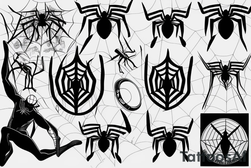 Spiderman logo with a modern design tattoo idea
