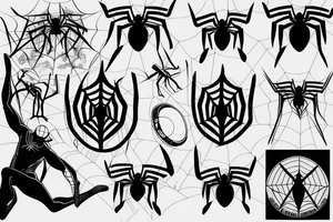 Spiderman logo with a modern design tattoo idea