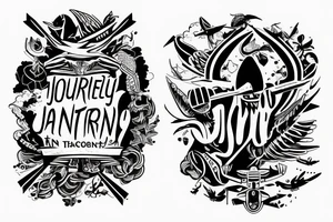 Journey text with a plane tattoo idea