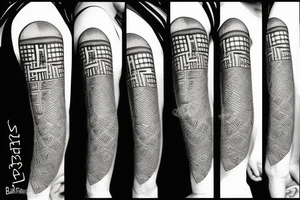 Barcode with the number 00876 underneath tattoo idea