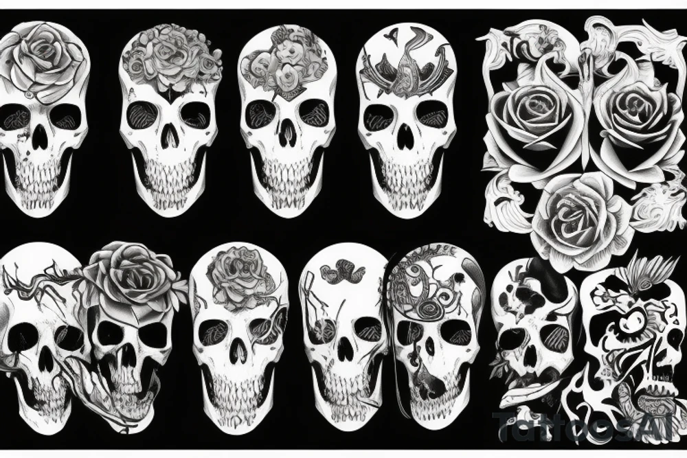 Duality of life and death tattoo idea