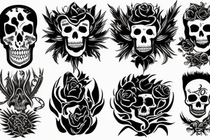 Duality of life and death tattoo idea