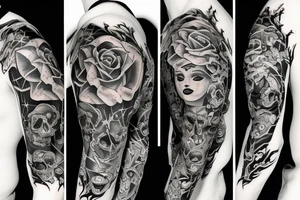Duality of life and death tattoo tattoo idea