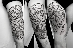 thor norse mythology geometry minimalist tattoo idea