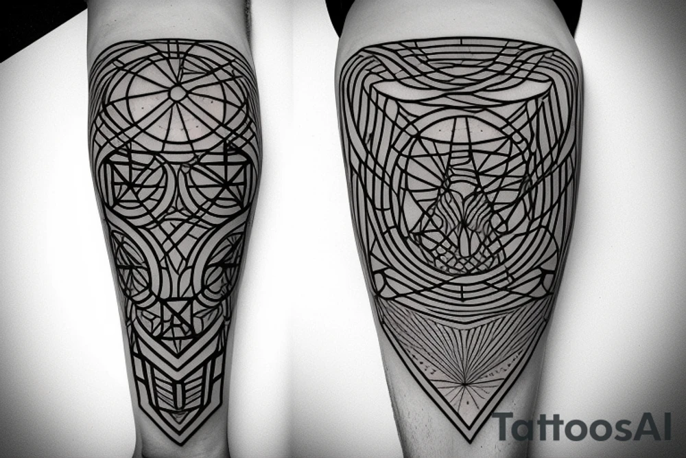 thor norse mythology geometry minimalist tattoo idea
