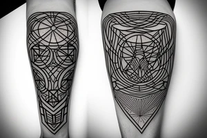 thor norse mythology geometry minimalist tattoo idea