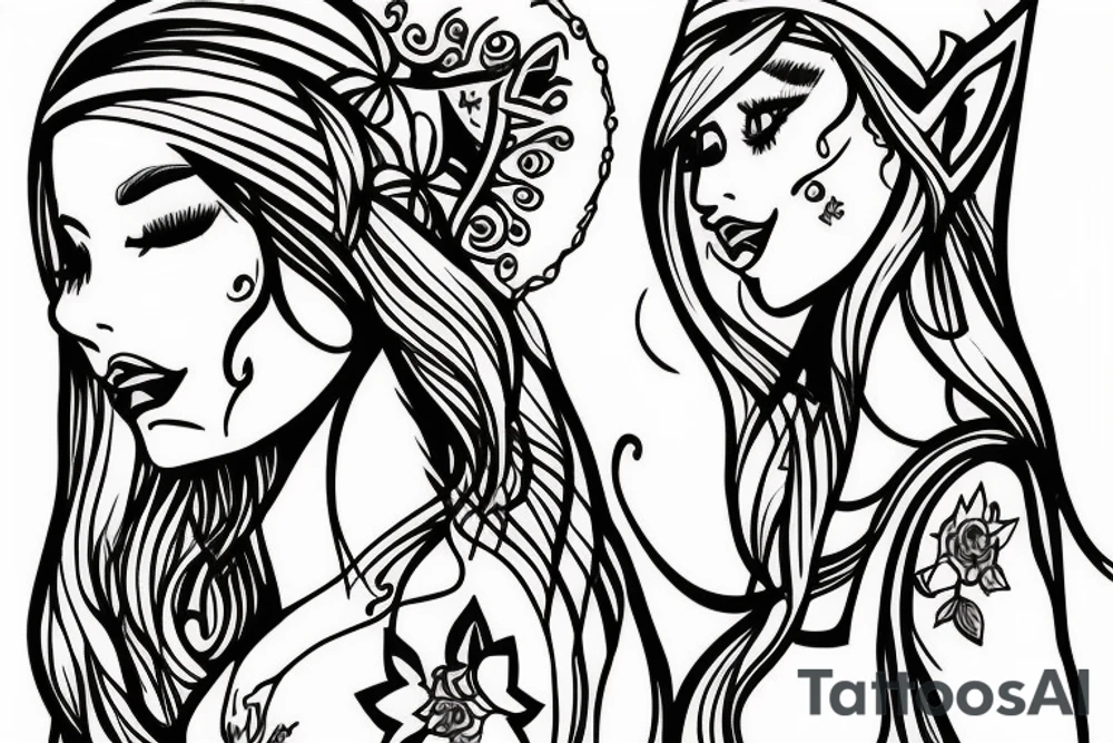 female elf princess tattoo idea
