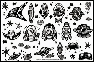 Spaceman under the sea tattoo idea