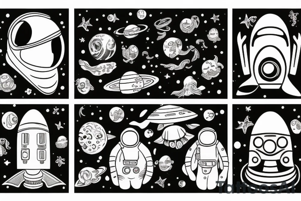Spaceman under the sea tattoo idea