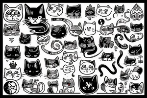 a cat programming with a laptop tattoo idea