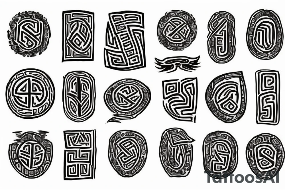 Scandinavian runes tattoo idea