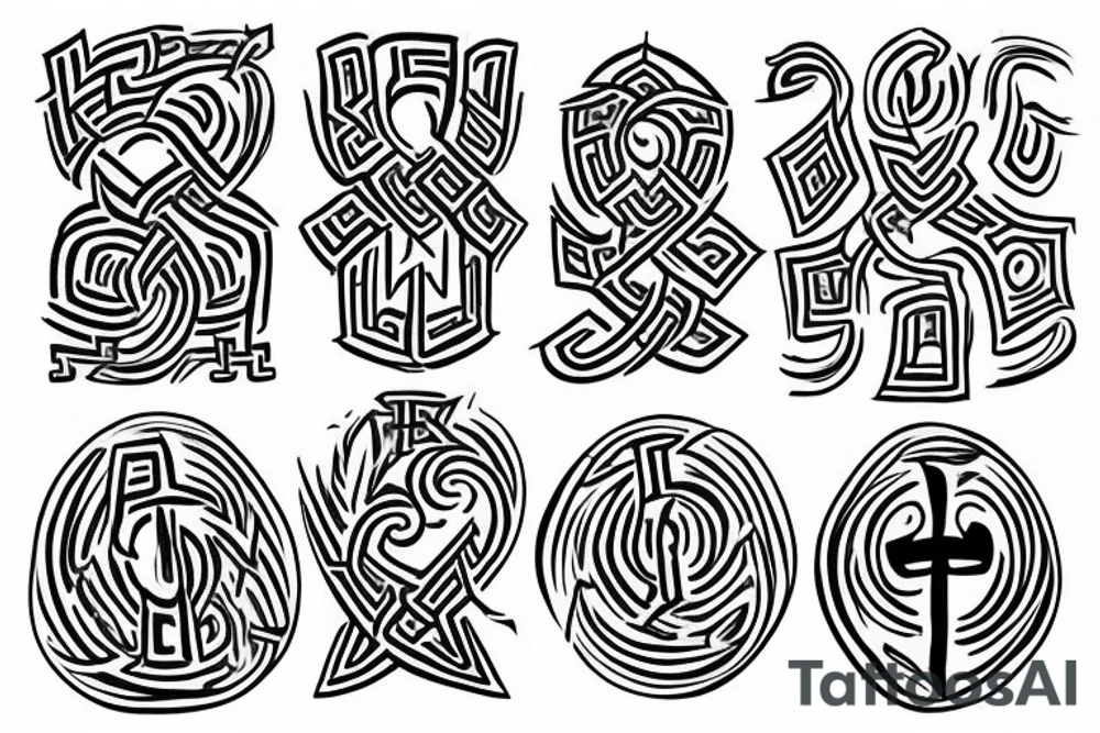 Scandinavian runes tattoo idea
