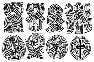 Scandinavian runes tattoo idea