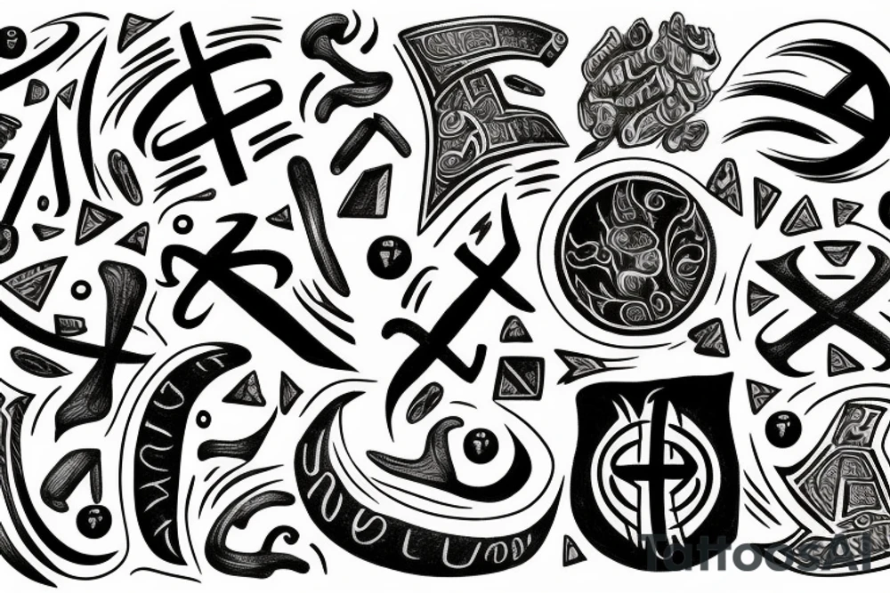 Scandinavian runes tattoo idea