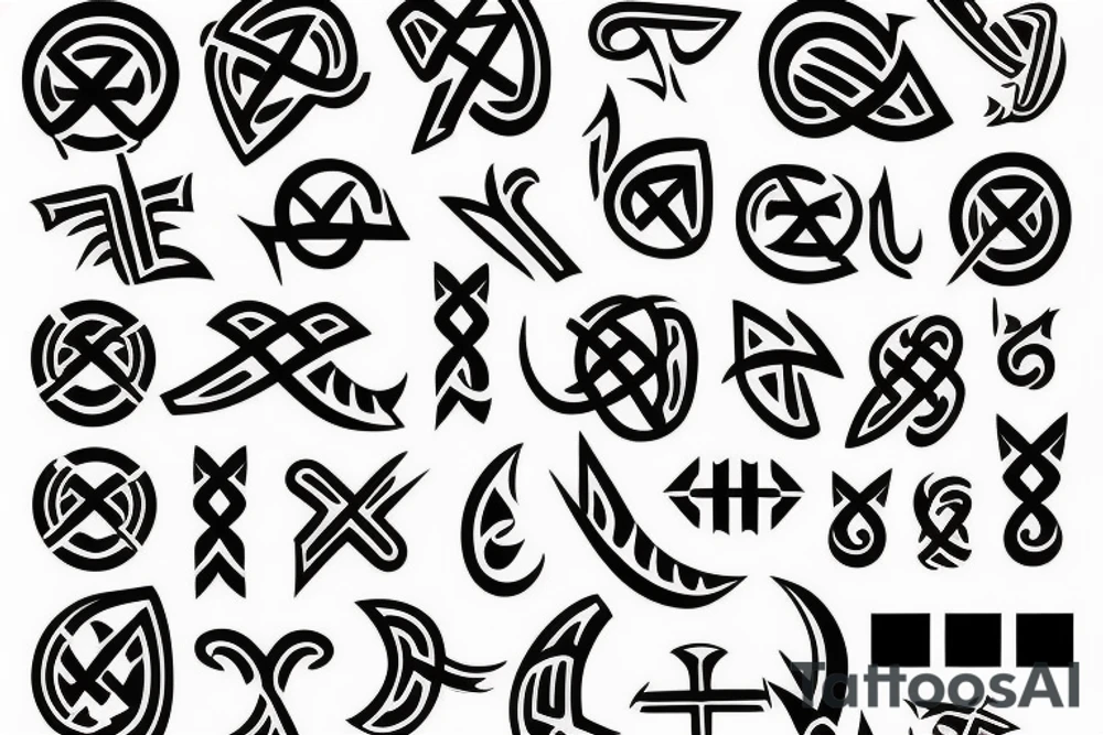 Scandinavian runes tattoo idea