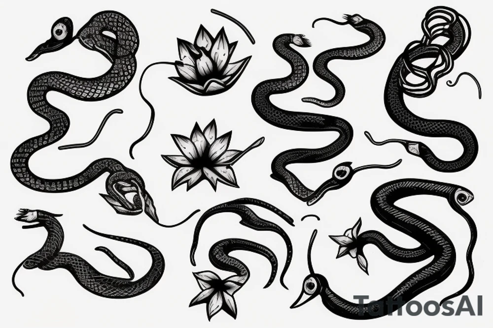 Snake and a compas tattoo idea