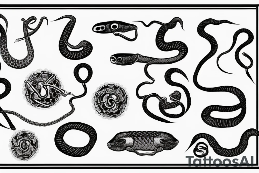 Snake and a compas tattoo idea