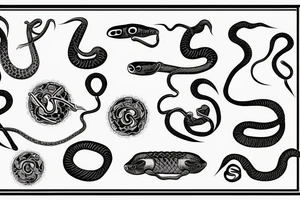 Snake and a compas tattoo idea