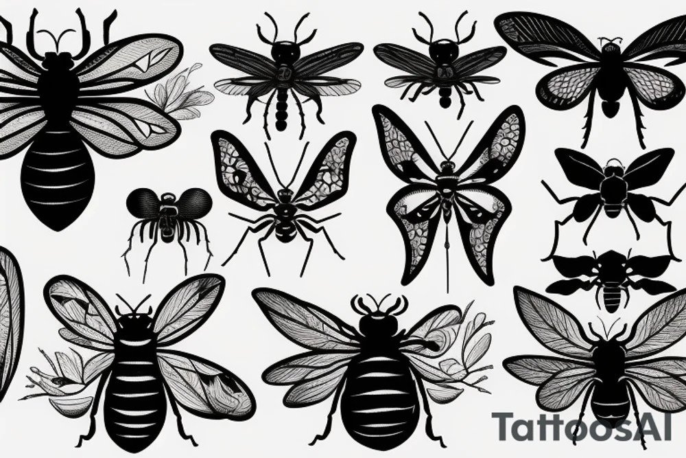 insects tattoo idea