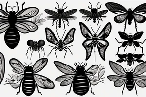 insects tattoo idea