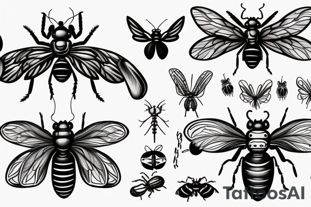 insects tattoo idea