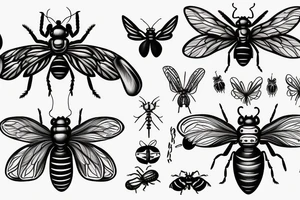 insects tattoo idea
