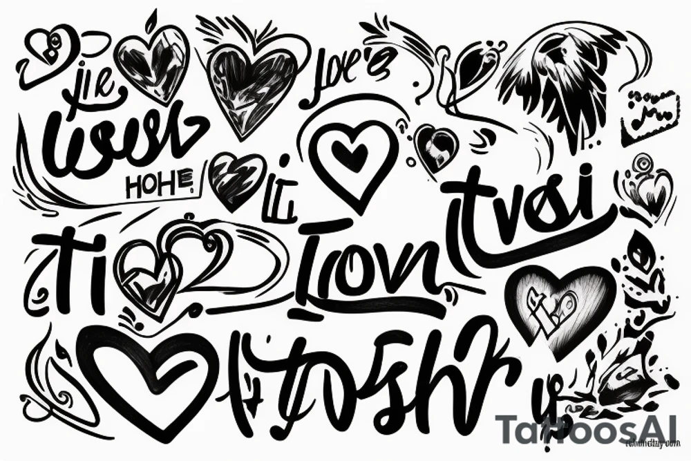 Text saying "I Love Josh" tattoo idea