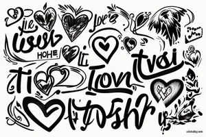 Text saying "I Love Josh" tattoo idea