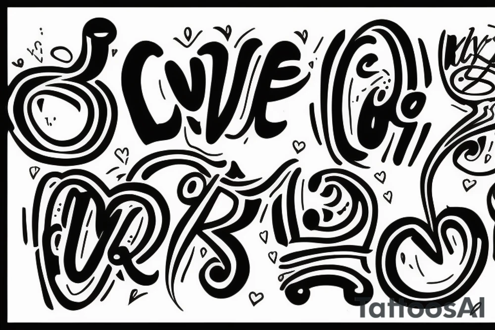 Text saying "I Love Josh" tattoo idea