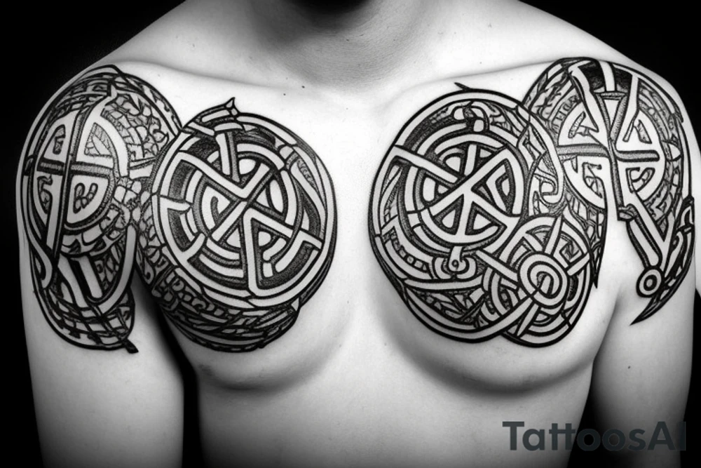 Vegvisir aegishhalmur viking tattoo idea