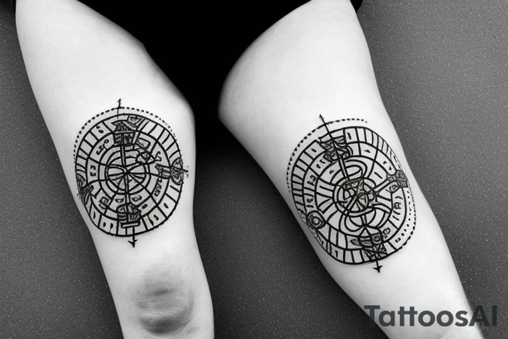 Vegvisir aegishhalmur viking tattoo idea