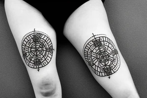 Vegvisir aegishhalmur viking tattoo idea