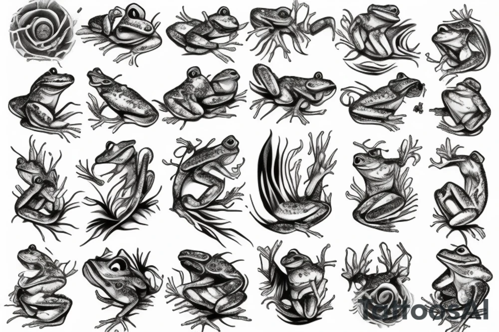 frog and fire tattoo idea