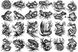 frog and fire tattoo idea
