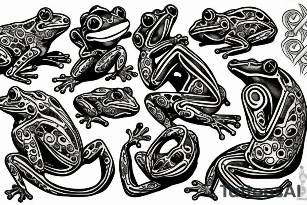 frog and fire tattoo idea