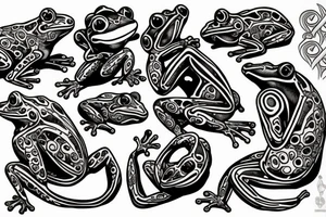 frog and fire tattoo idea