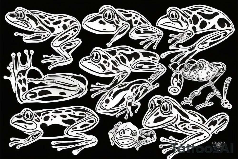 frog and fire tattoo idea