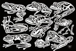 frog and fire tattoo idea