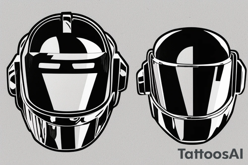 daft punk line minimalist tattoo idea