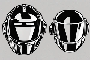 daft punk line minimalist tattoo idea