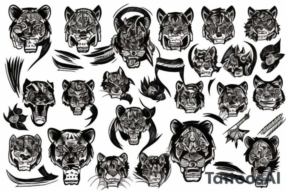 Paper tiger tattoo idea
