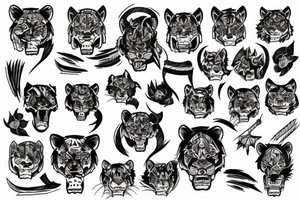 Paper tiger tattoo idea