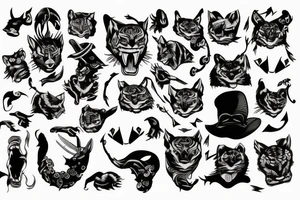 Paper tiger tattoo idea