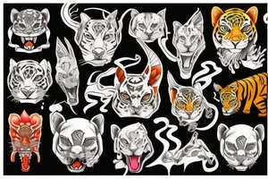 Paper tiger tattoo idea