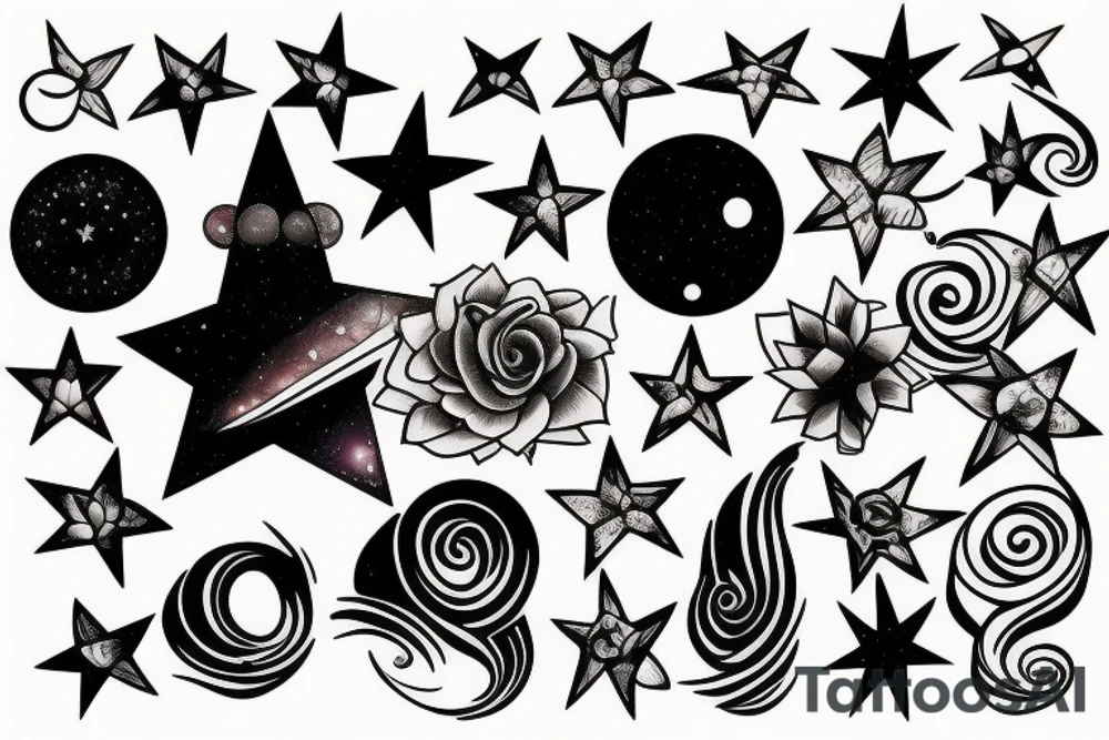 Stars, universe, stardust tattoo idea