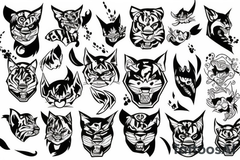 Paper tiger tattoo idea