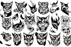 Paper tiger tattoo idea
