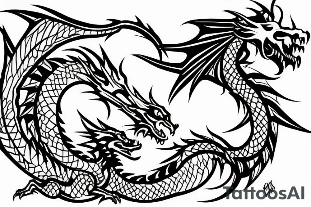 Dragon eating it self tattoo idea