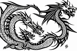 Dragon eating it self tattoo idea