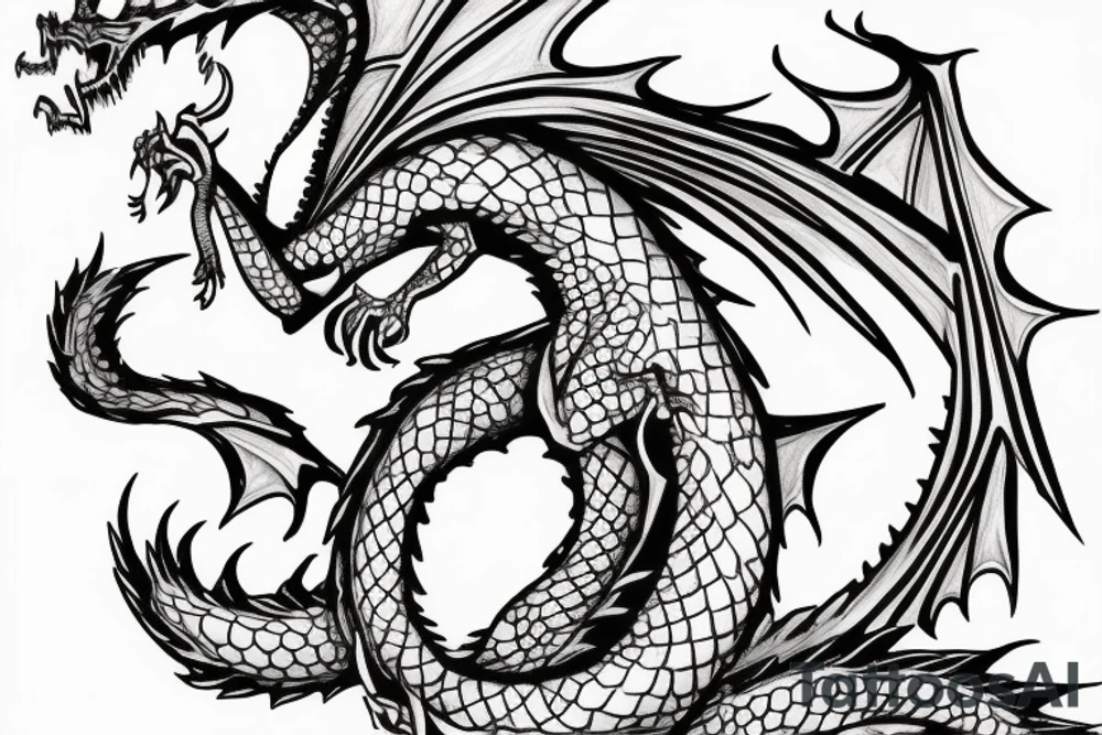 Dragon eating it self tattoo idea